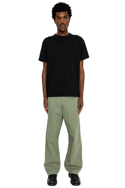 Herringbone Twill Summer Fatigue Pants - Green