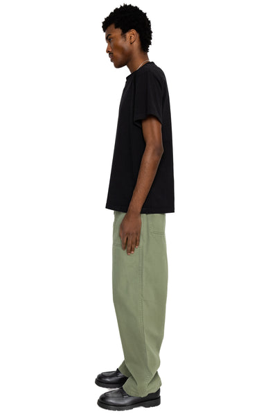 Herringbone Twill Summer Fatigue Pants - Green