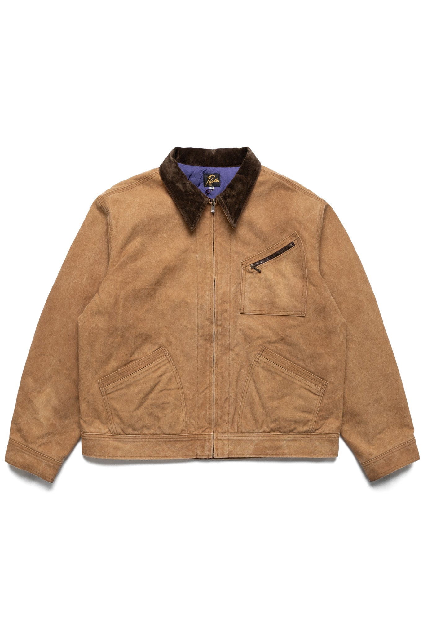 Zipped Work Jacket Duck Canvas/Kakishibu Paint - Dk. Brown