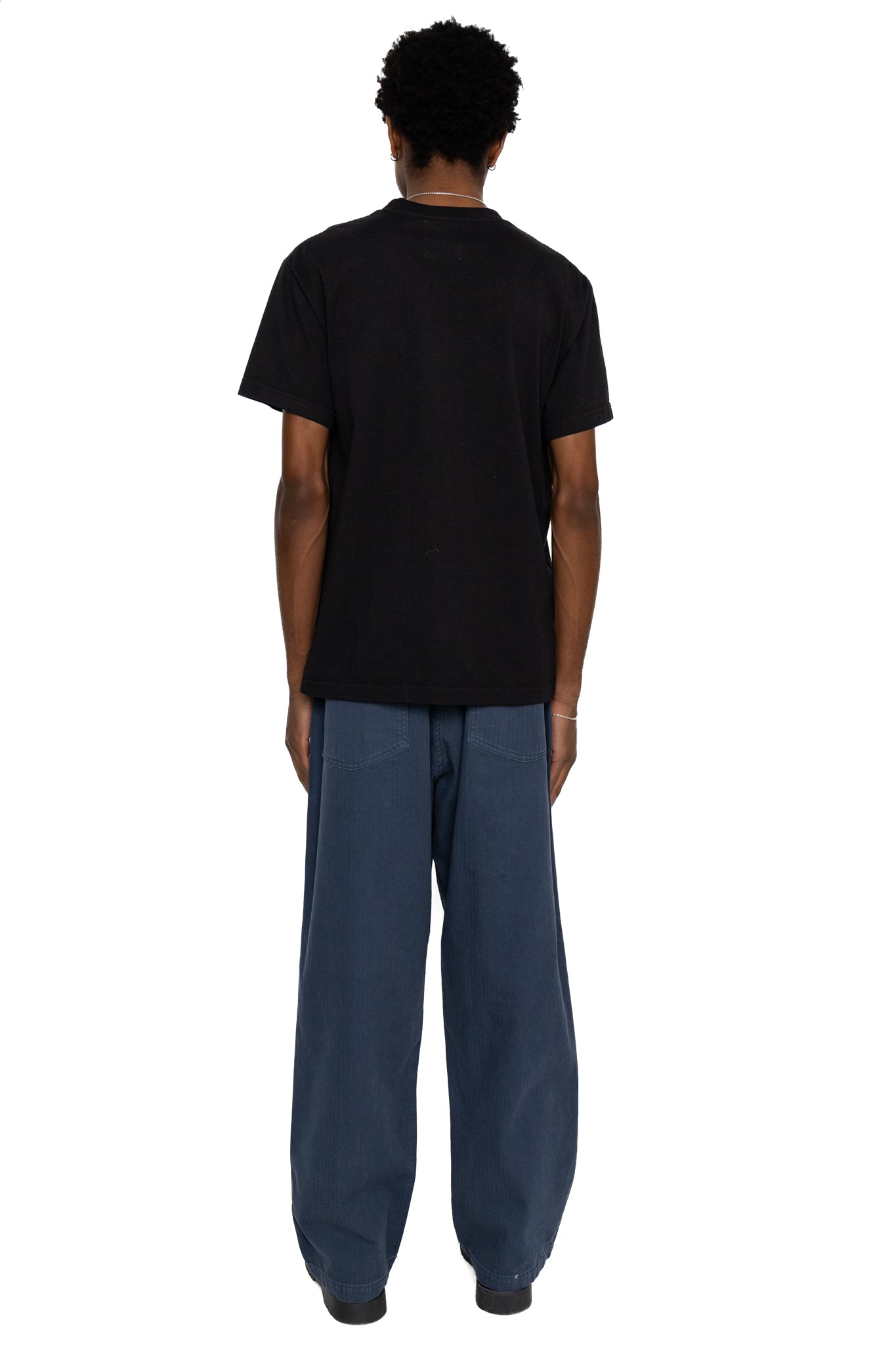 Herringbone Twill Summer Fatigue Pants - Navy
