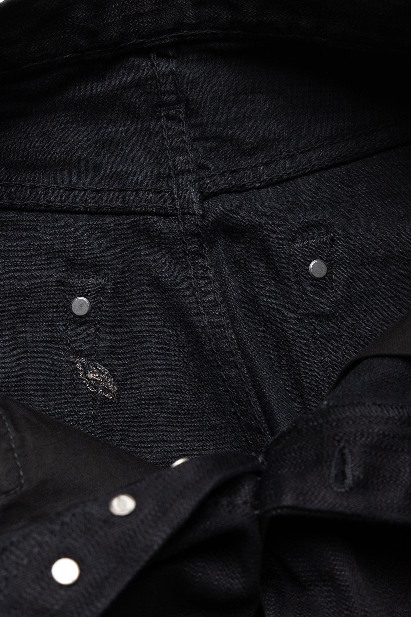 13oz Stretch Denim Relaxed Tapered - Double Black