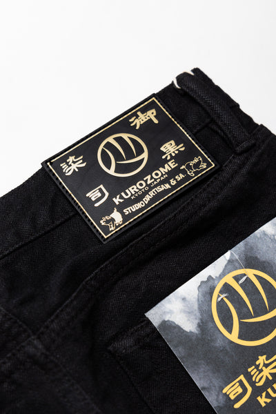 D1864 Kyoto Black Dyeing Jeans Relax Tapered