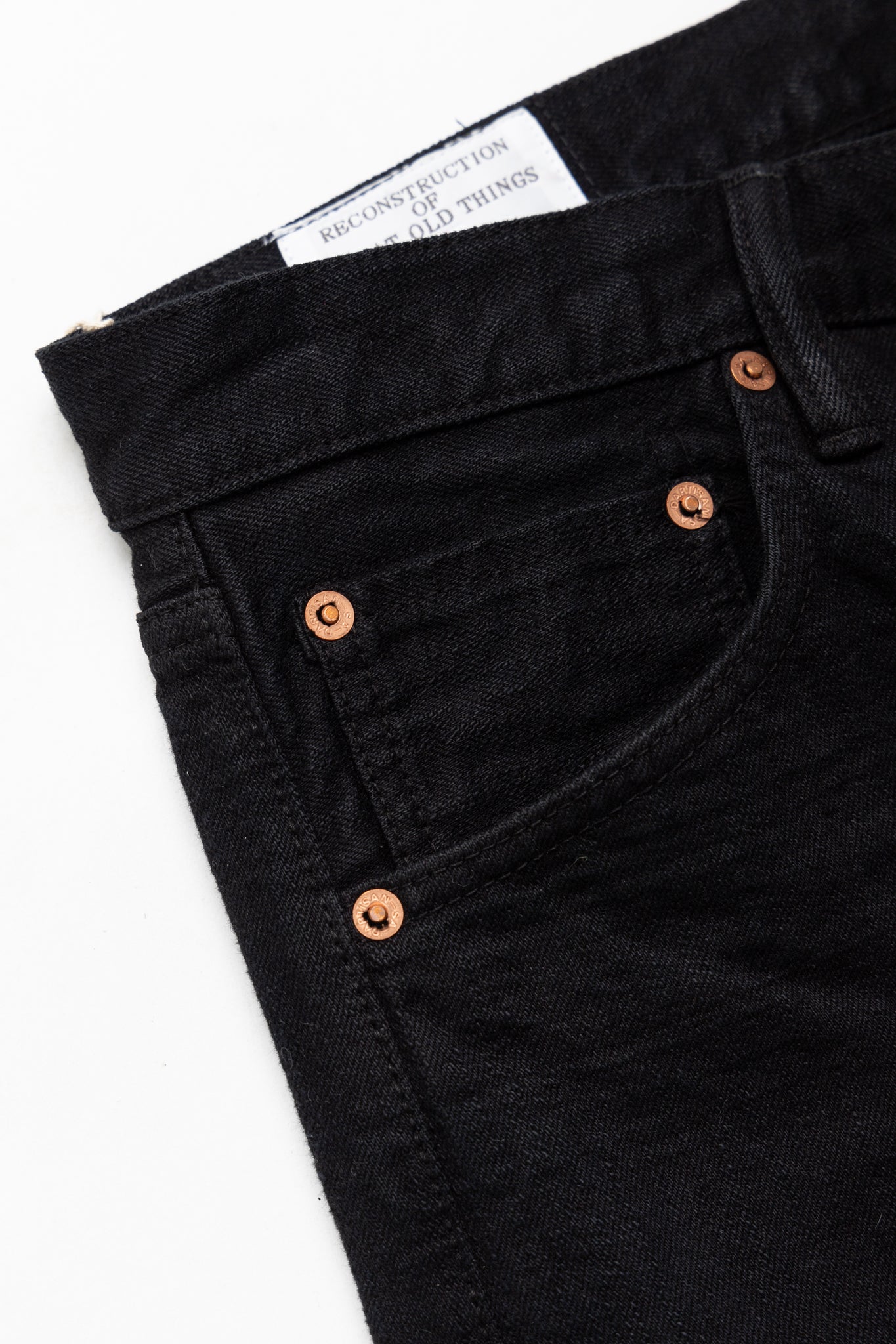 D1864 Kyoto Black Dyeing Jeans Relax Tapered