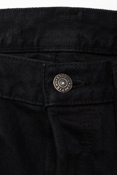 D1864 Kyoto Black Dyeing Jeans Relax Tapered