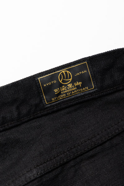 D1864 Kyoto Black Dyeing Jeans Relax Tapered