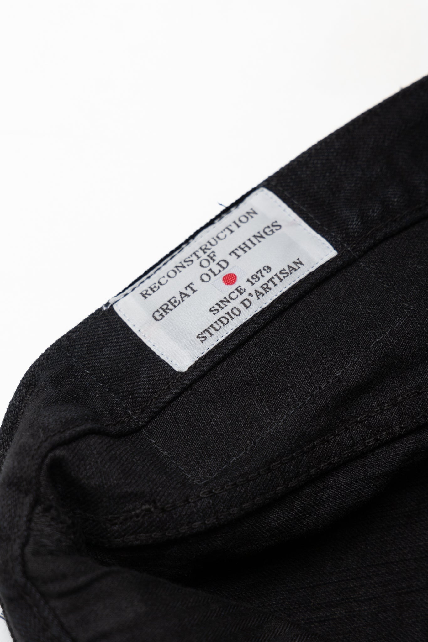 D1864 Kyoto Black Dyeing Jeans Relax Tapered