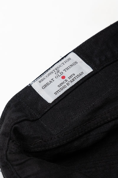 D1864 Kyoto Black Dyeing Jeans Relax Tapered
