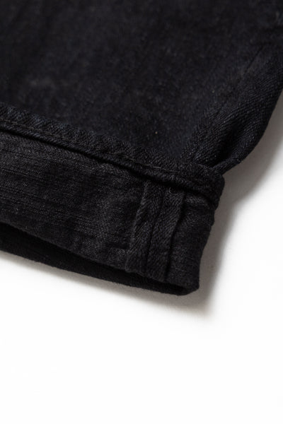 D1864 Kyoto Black Dyeing Jeans Relax Tapered
