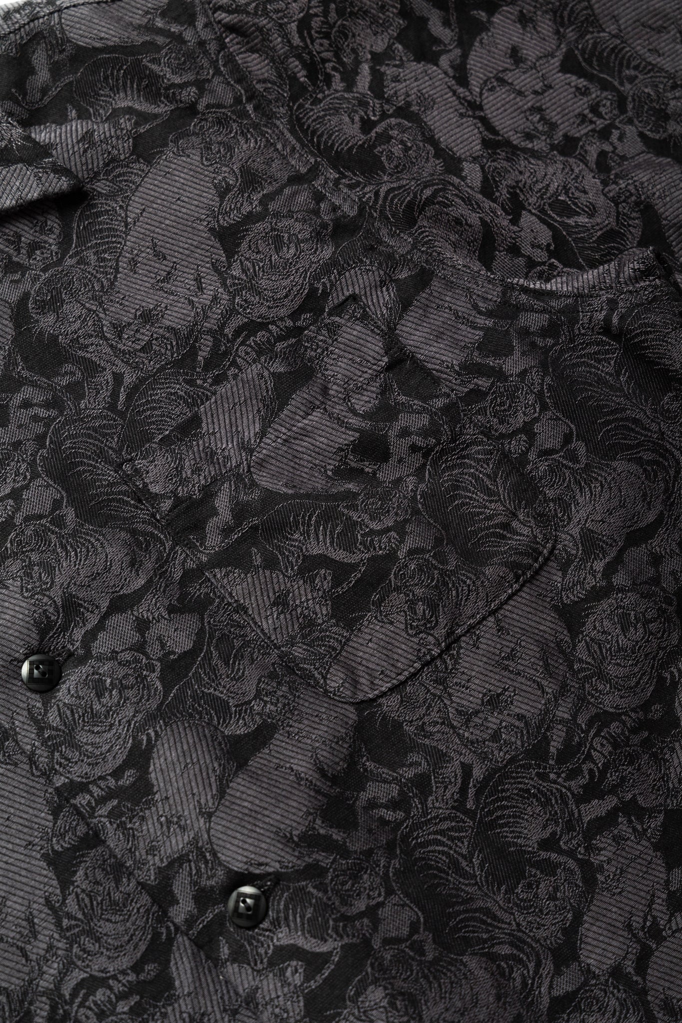 Kyoto Black Dyeing One Hundred Pigs Aloha Shirt