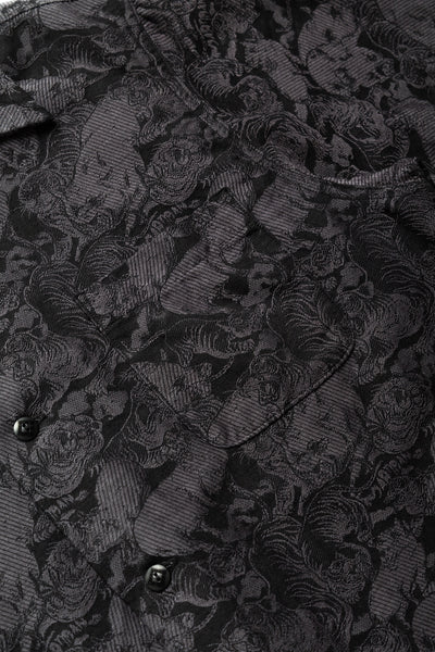 Kyoto Black Dyeing One Hundred Pigs Aloha Shirt