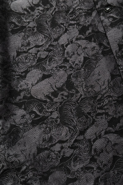 Kyoto Black Dyeing One Hundred Pigs Aloha Shirt