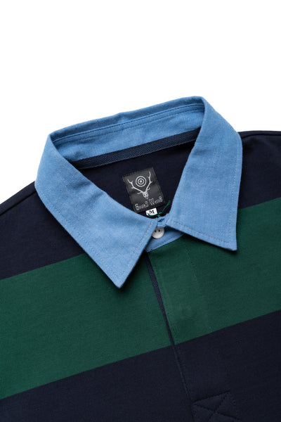 Rugger Shirt Cotton Plainstitch - Navy