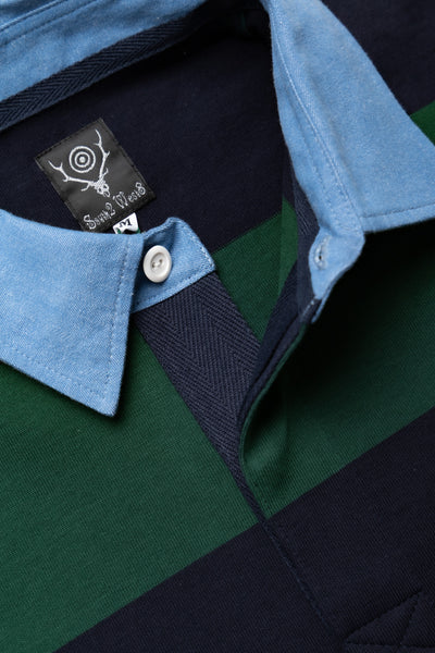 Rugger Shirt Cotton Plainstitch - Navy