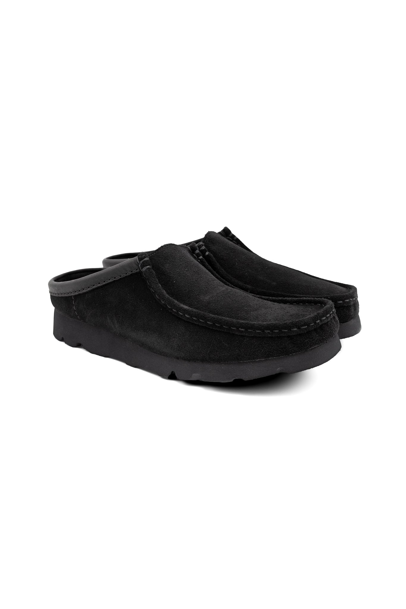 Wallabee Slip - Black Suede
