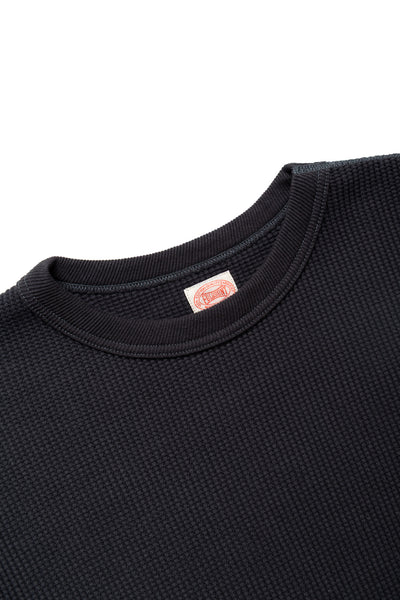Heavyweight Waffle L/S T-Shirt - Ink Black