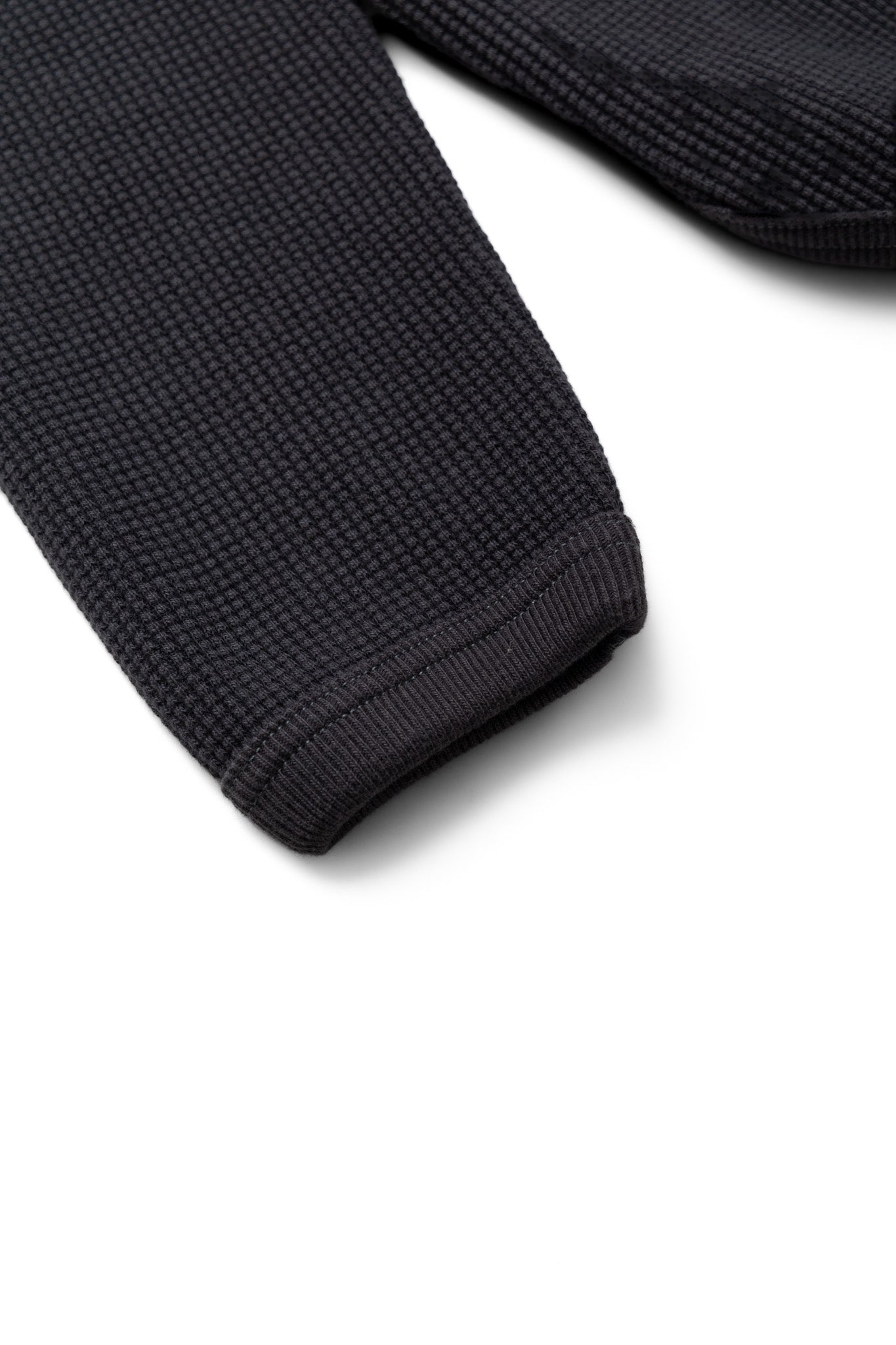 Heavyweight Waffle L/S T-Shirt - Ink Black