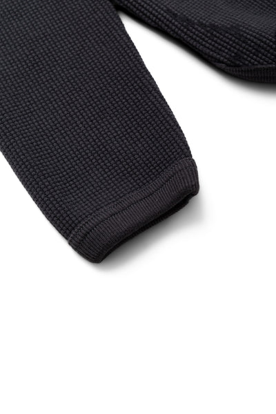 Heavyweight Waffle L/S T-Shirt - Ink Black