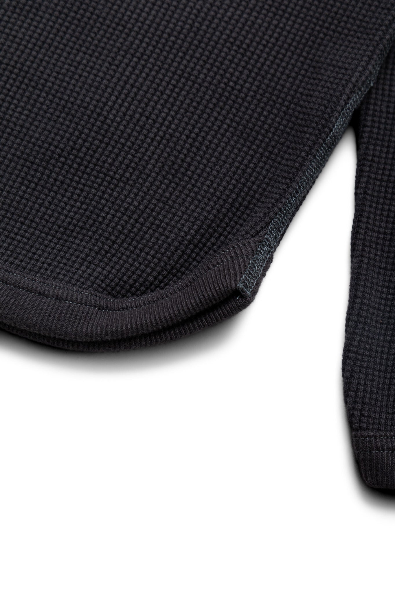 Heavyweight Waffle L/S T-Shirt - Ink Black