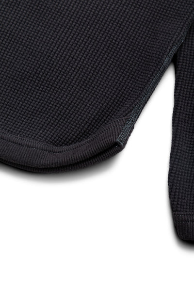 Heavyweight Waffle L/S T-Shirt - Ink Black