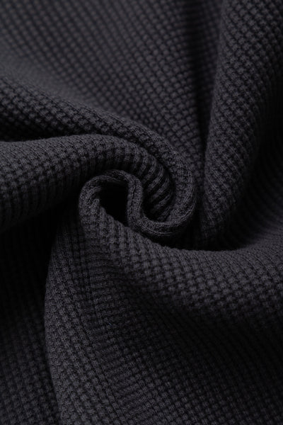 Heavyweight Waffle L/S T-Shirt - Ink Black