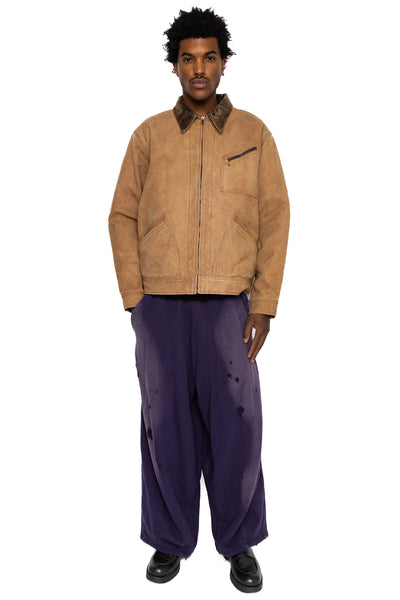 Zipped Work Jacket Duck Canvas/Kakishibu Paint - Dk. Brown