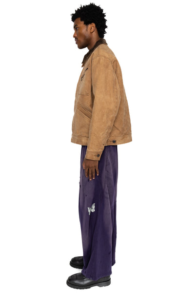 Zipped Work Jacket Duck Canvas/Kakishibu Paint - Dk. Brown