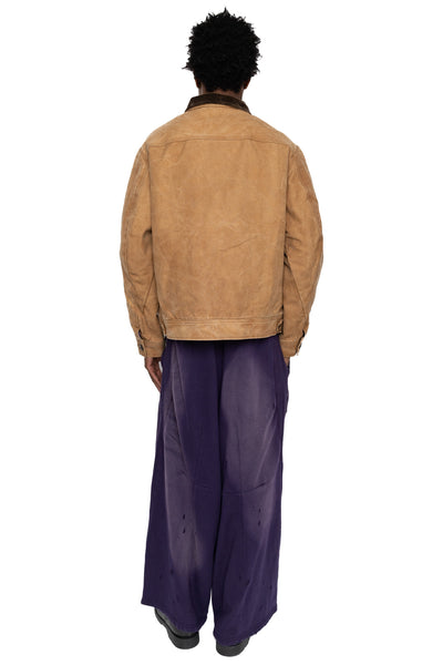 Zipped Work Jacket Duck Canvas/Kakishibu Paint - Dk. Brown