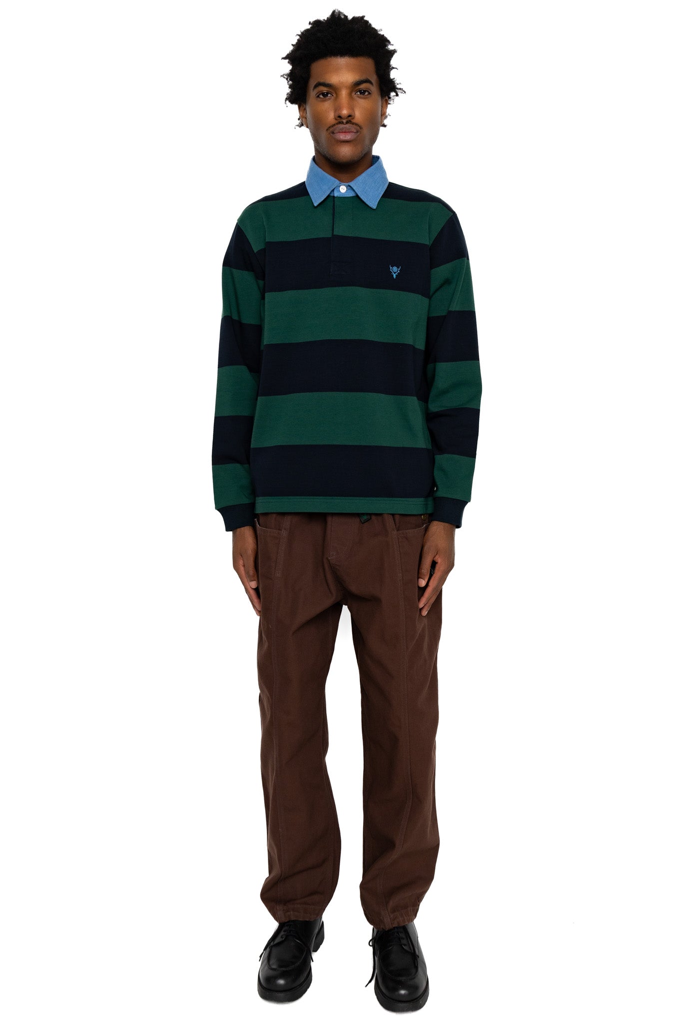 Rugger Shirt Cotton Plainstitch - Navy