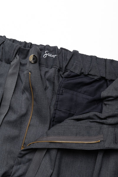 Baggy Trousers Twill Grey