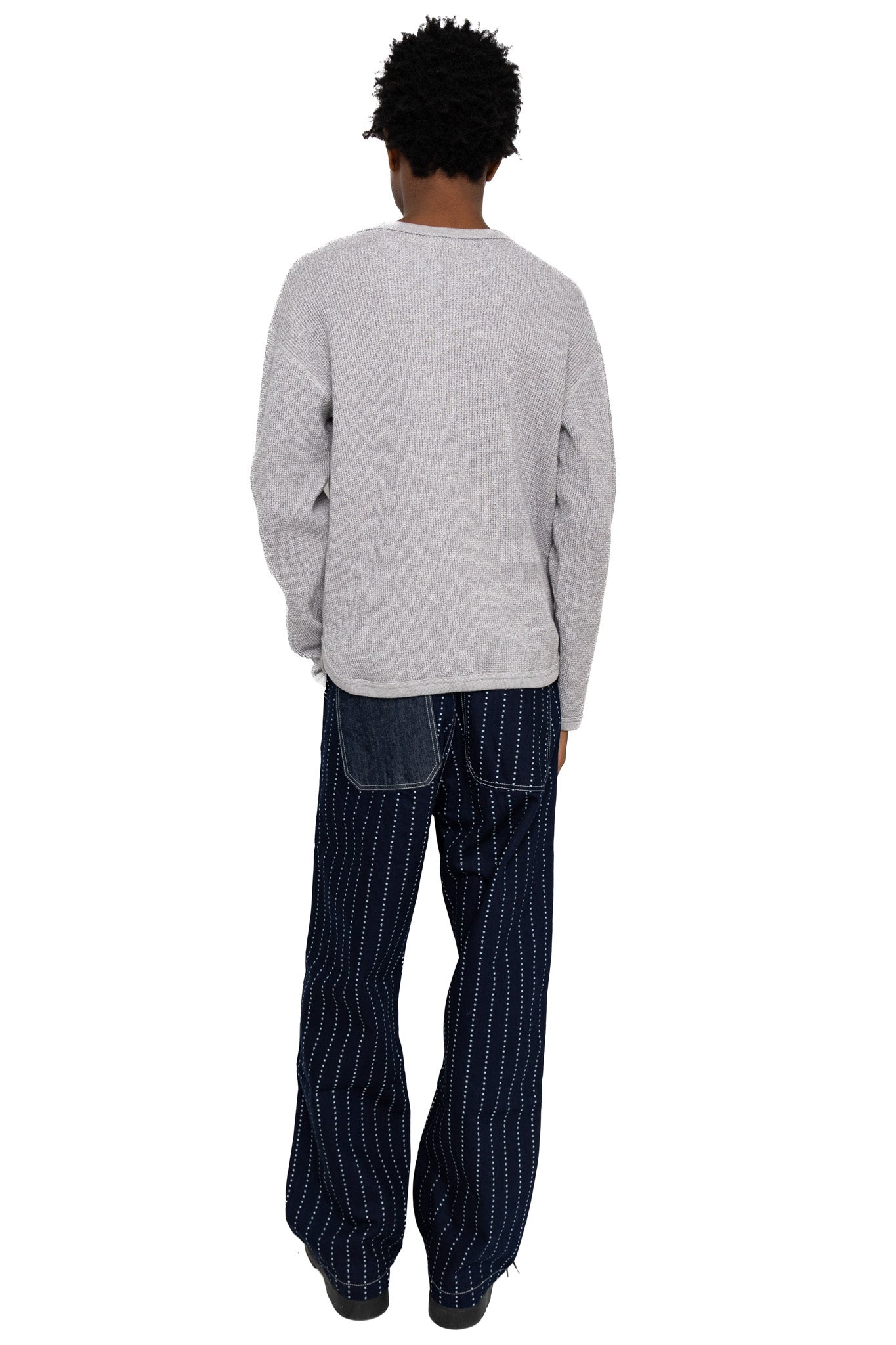 Twisted Heather Waffle L/S T-Shirt - Heather Grey