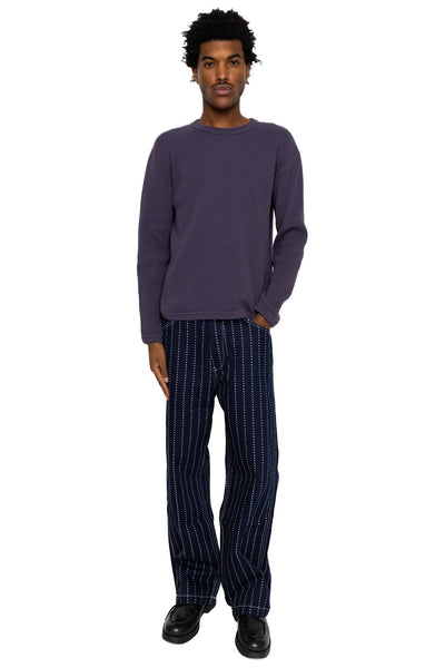 Heavyweight Waffle L/S T-Shirt - Egg Plant