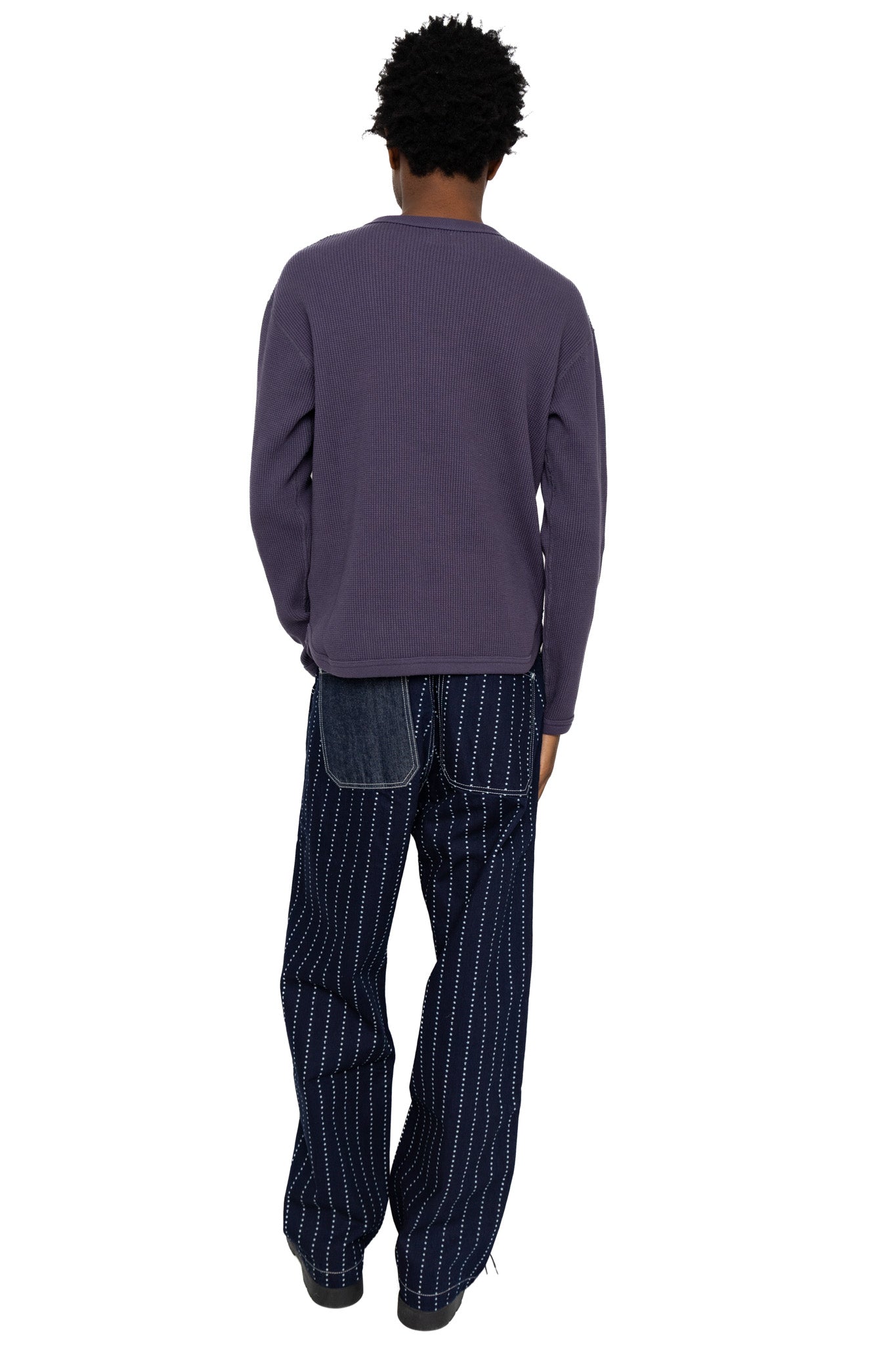 Heavyweight Waffle L/S T-Shirt - Egg Plant