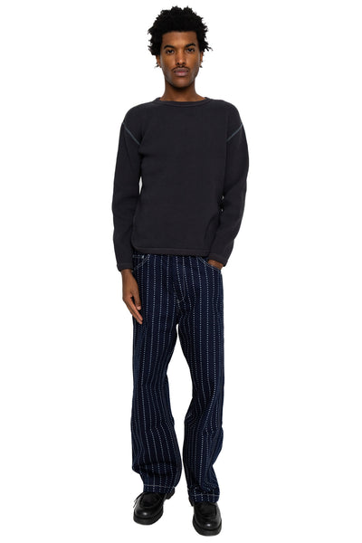 Heavyweight Waffle L/S T-Shirt - Ink Black