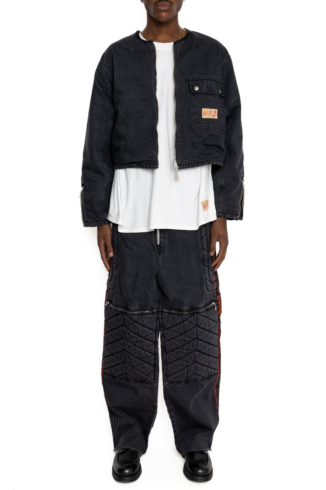 Kapital 14oz BLKxBLK Denim KOUNTRY Motocross Pants 