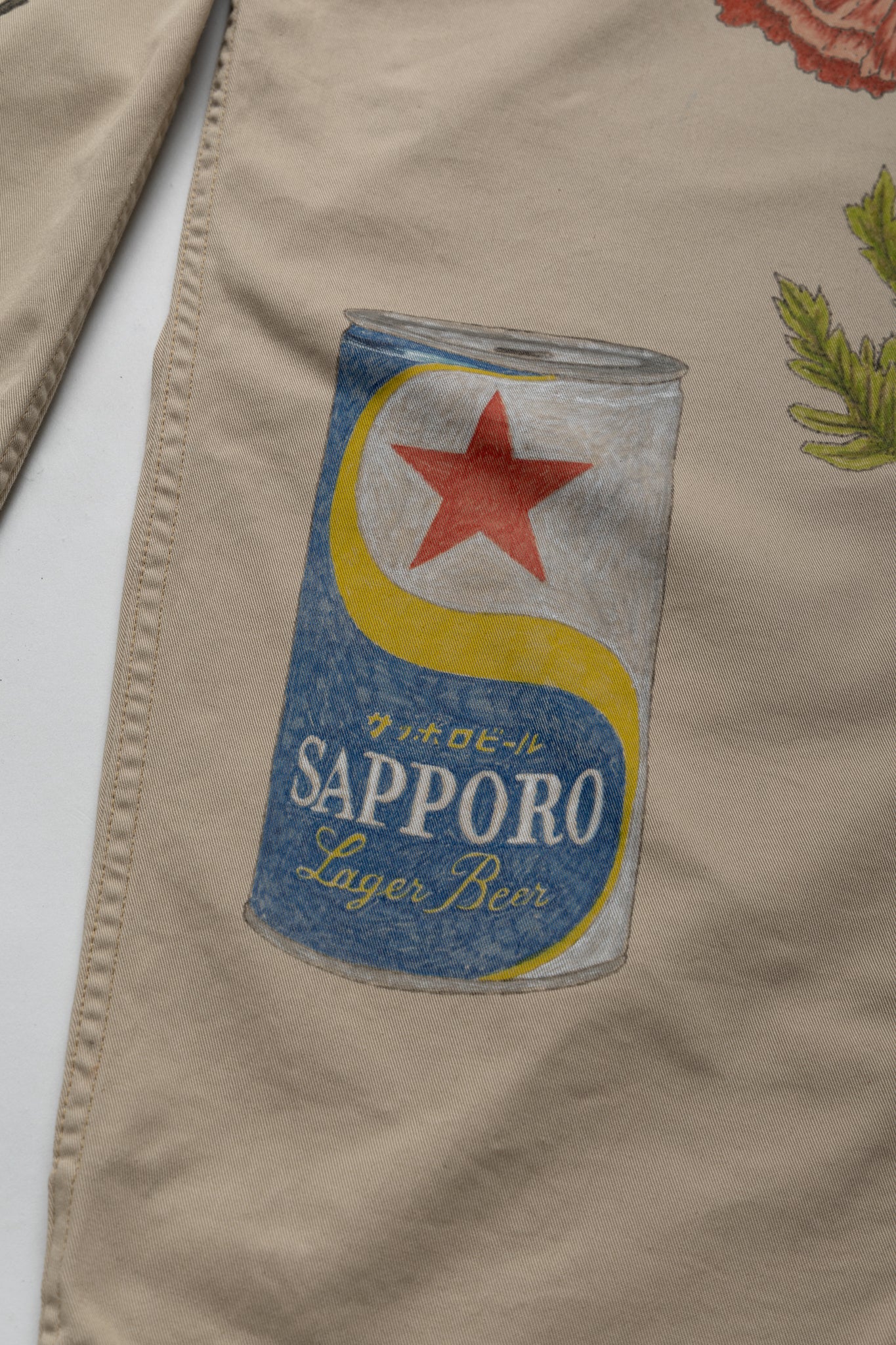 Custom Hand-Drawn M43 Field Trousers - Blue in Green Exclusive