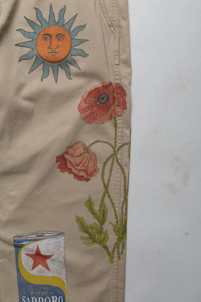 Custom Hand-Drawn M43 Field Trousers - Blue in Green Exclusive