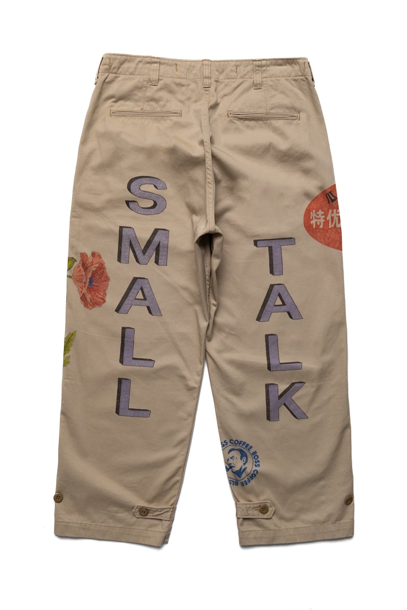 Custom Hand-Drawn M43 Field Trousers - Blue in Green Exclusive