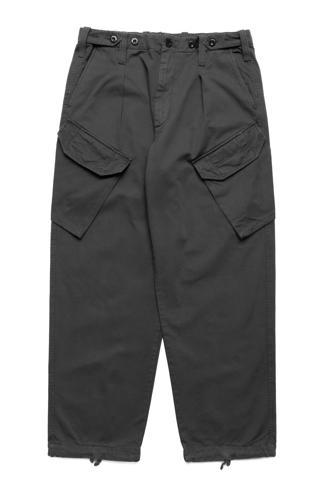 Cargo Pant In Gabardine Cotton - Dark Shadow