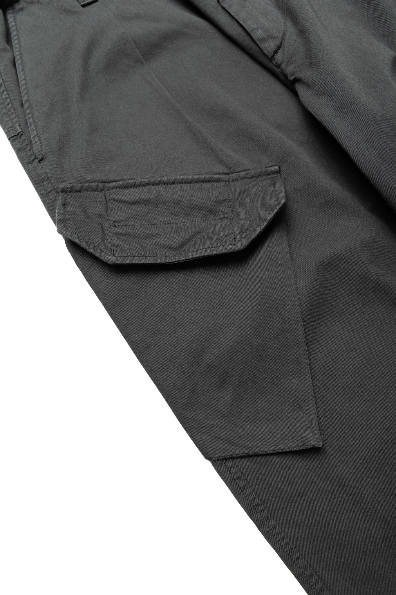 Cargo Pant In Gabardine Cotton - Dark Shadow