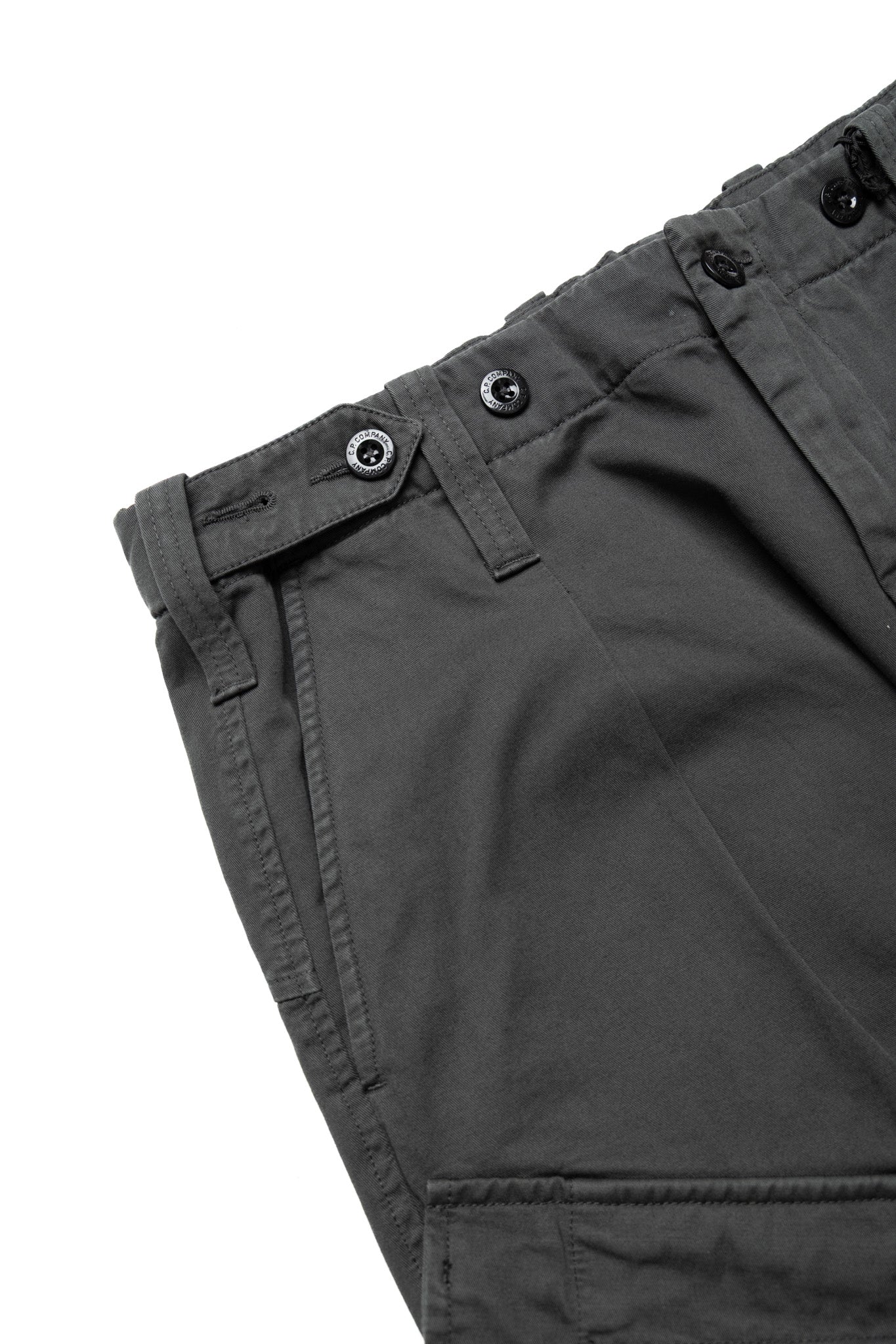 Cargo Pant In Gabardine Cotton - Dark Shadow