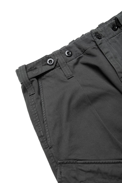 Cargo Pant In Gabardine Cotton - Dark Shadow