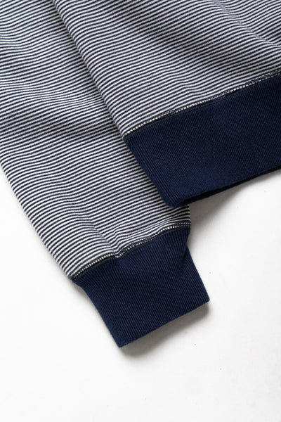 SZ Vintage Pinborder Knit Double V Sweatshirt - R. Navy