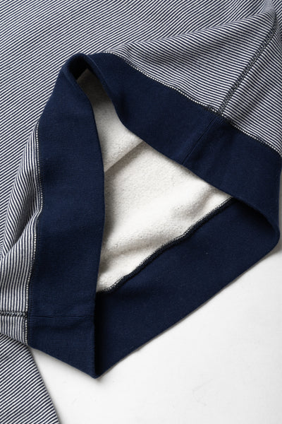 SZ Vintage Pinborder Knit Double V Sweatshirt - R. Navy