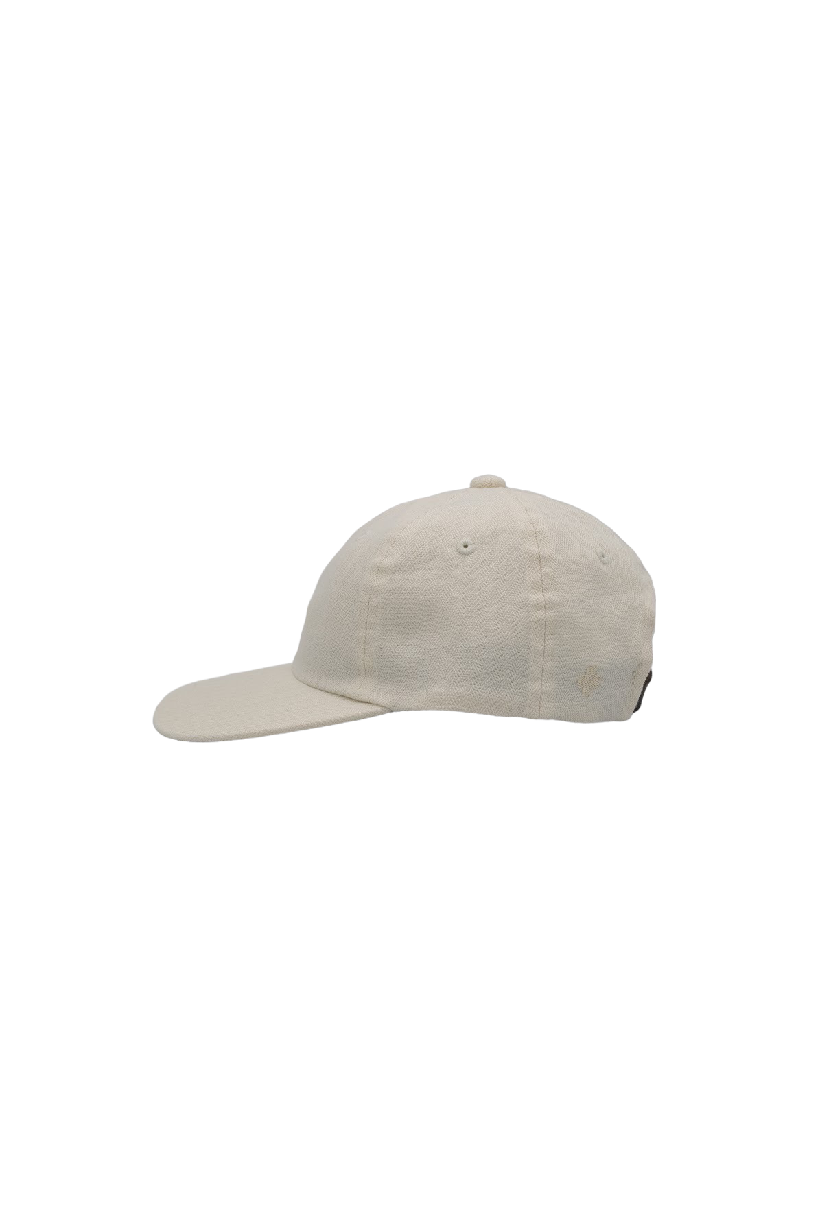 6 Panel Herringbone Cap - Ivory