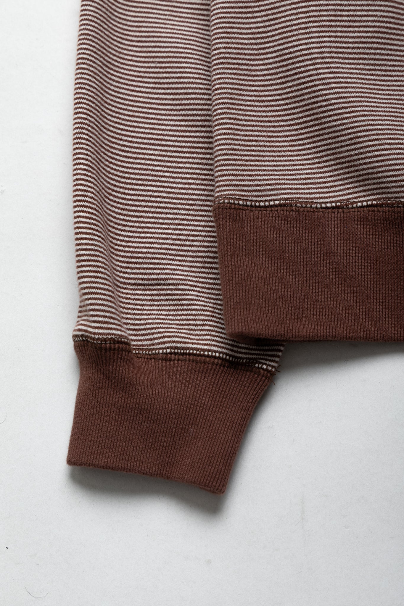 SZ Vintage Pinborder Knit Double V Sweatshirt - R. Brown