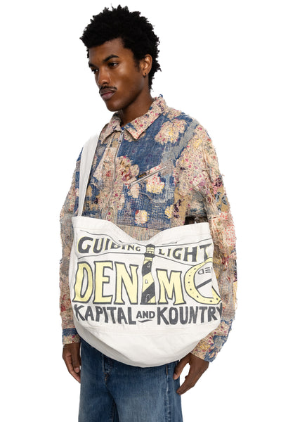 Canvas NEWSPAPER Bag (GUIDING LIGHT) - Ecru