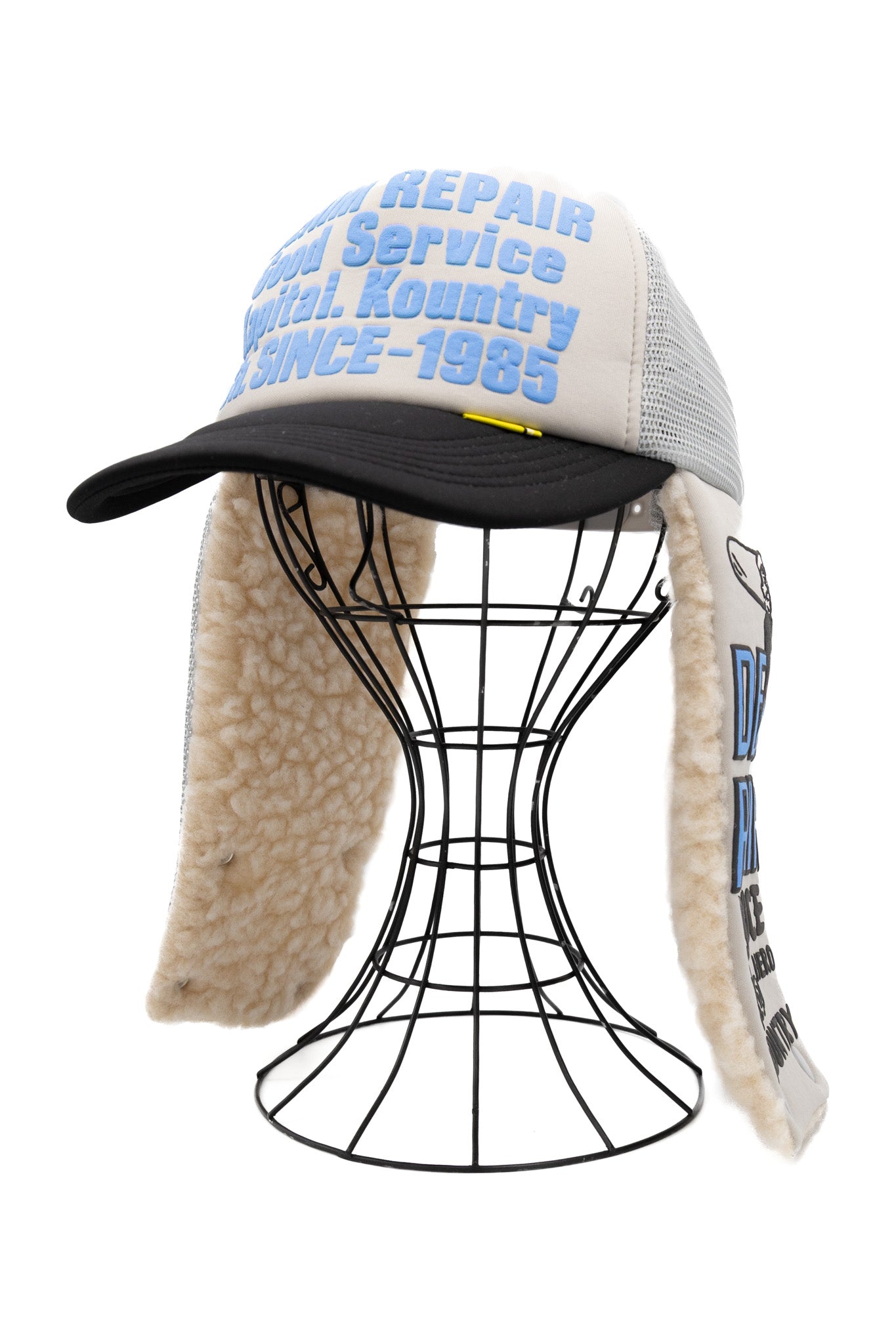 DENIM REPAIR SERVICE LUMBER Trucker Cap - Grey x Black