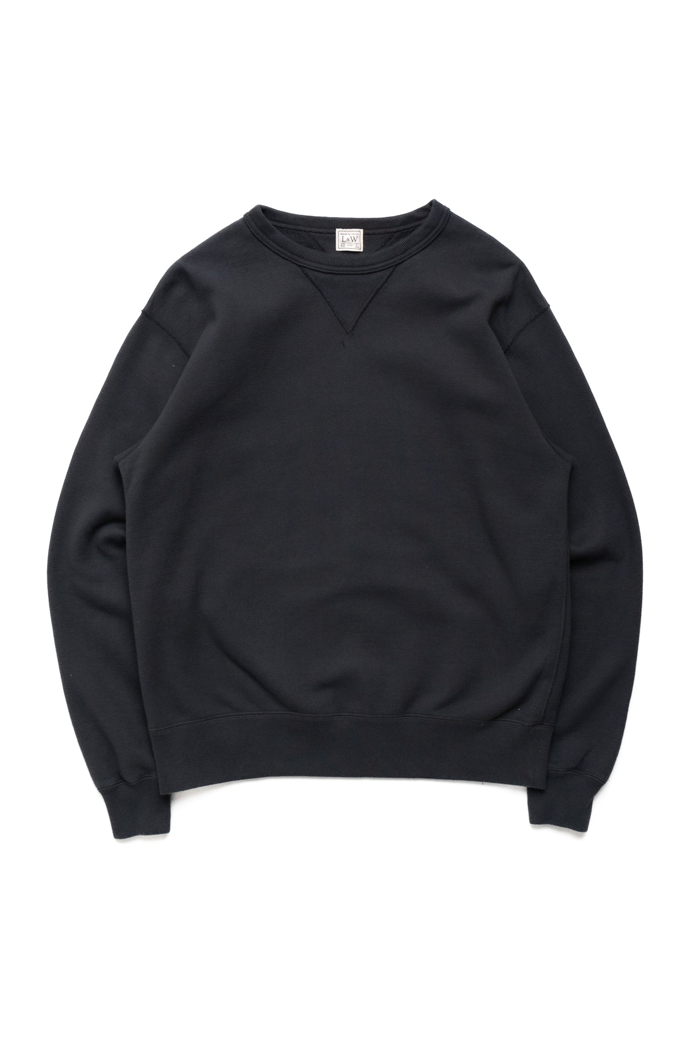 SZ Vintage Pinborder Knit Double V Sweatshirt - A. Black