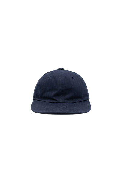 6 Panel Herringbone Cap - Navy