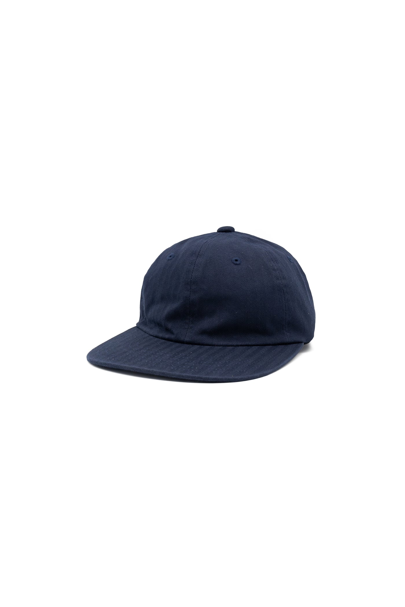 6 Panel Herringbone Cap - Navy